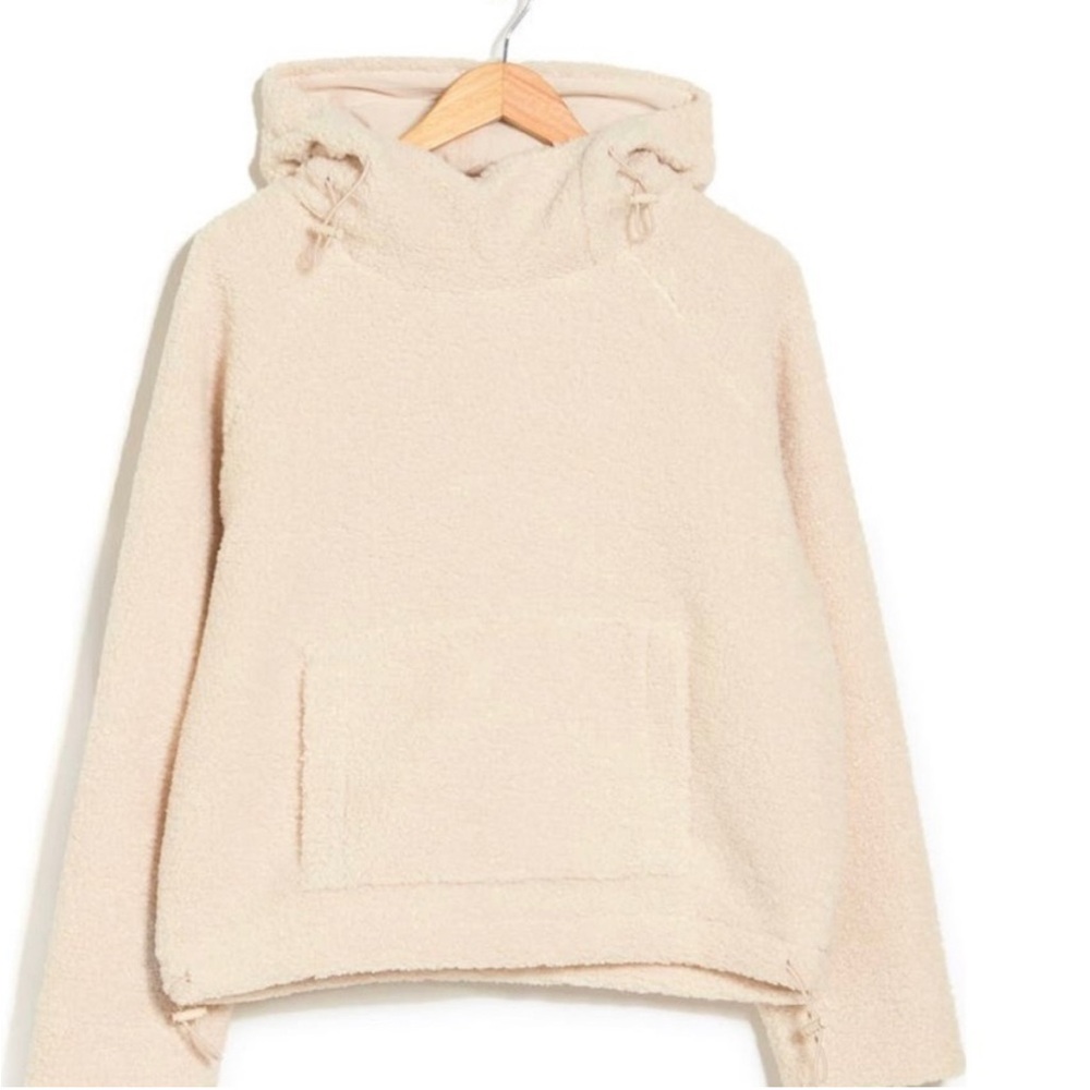 Vince Cozy Faux Shearling Pullover Hoodie